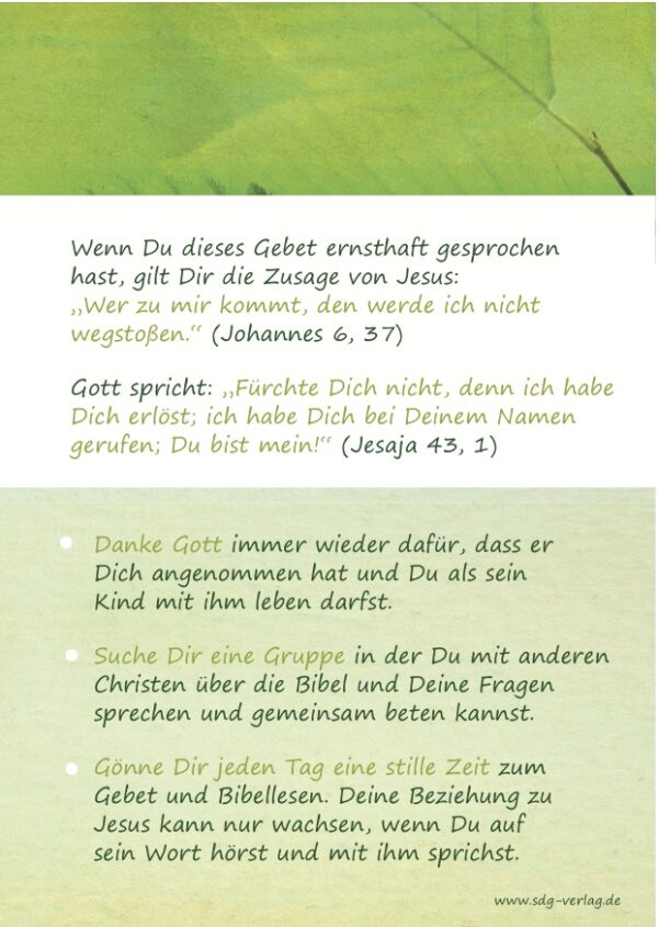 Gebetskarten DEUTSCH – Bild 2